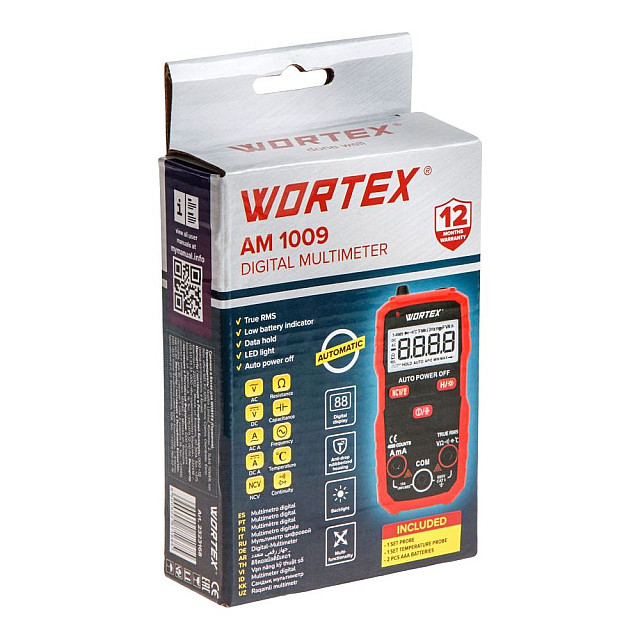 Мультиметр цифровой Wortex AM 1009