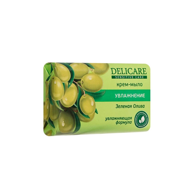 Крем-мыло твердое Delicare Sensitive Care зеленая олива 90 г