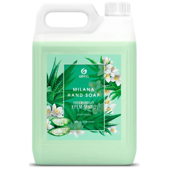 Крем-мыло жидкое Grass Milana алоэ вера 126605 увлажняющее 5 кг