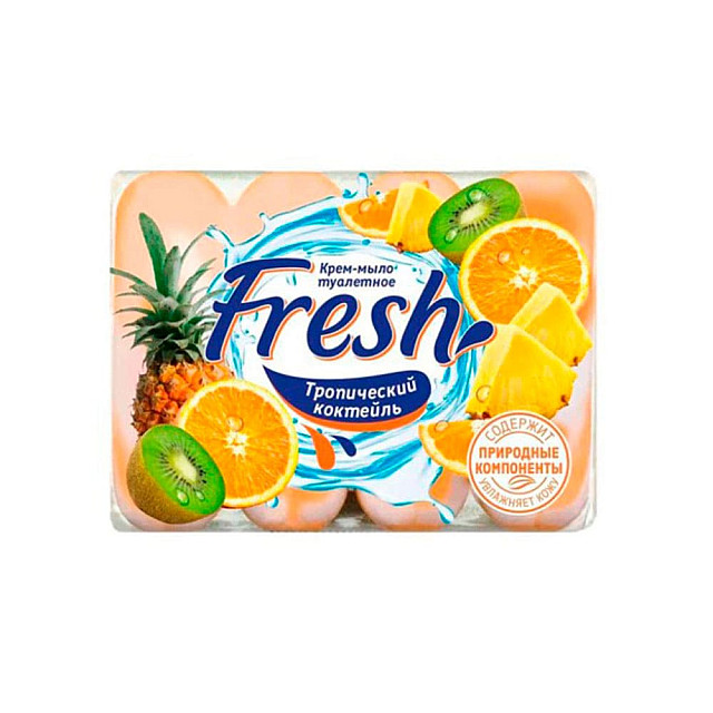 Крем-мыло туалетное Fresh Тропический коктейль 4*75 г