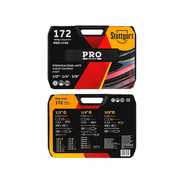 Набор головок и бит Pro Startul Stuttgart PRO-172S 1/4