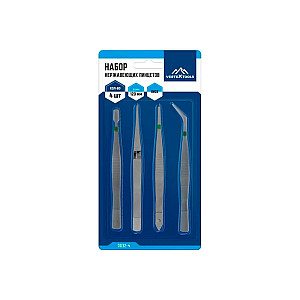 Набор нержавеющих пинцетов VertexTools 0032-4 4 предмета