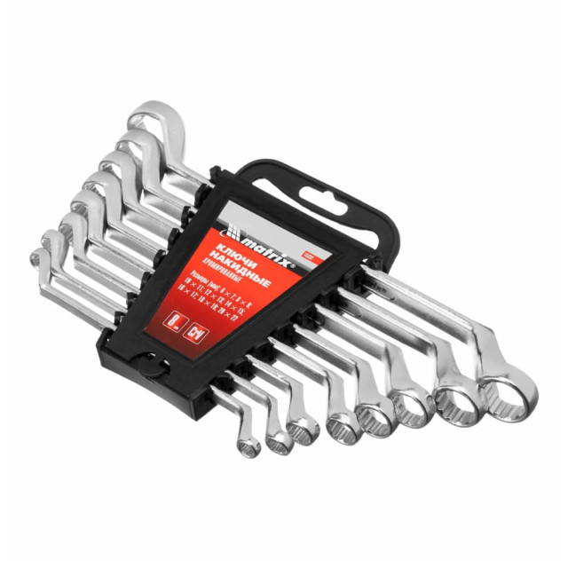 Набор ключей накидных Matrix 15332 CR-V 6-22 мм 8 шт