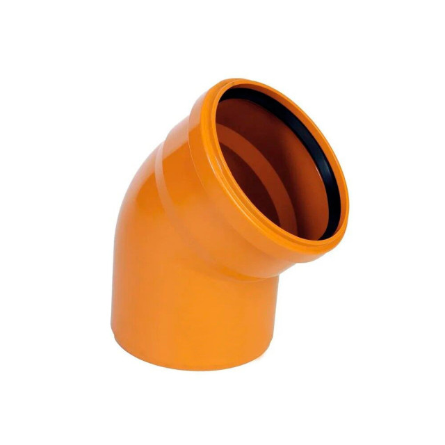 Отвод для наружной канализации Valfex 30102110 110 мм 45° рыжий