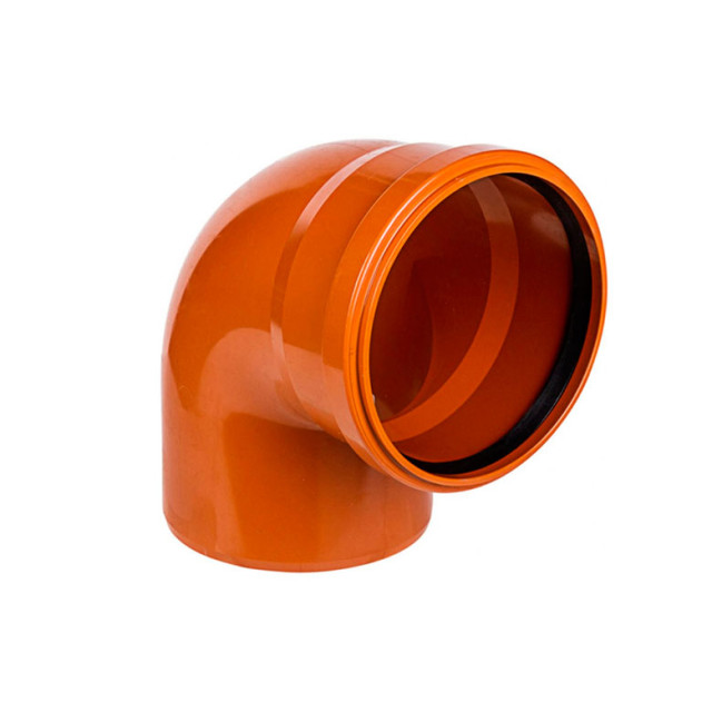 Отвод для наружной канализации Valfex 30101110 110 мм 87.5° рыжий