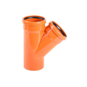 Тройник для наружной канализации Valfex 32110110 110*110 мм 45° рыжий