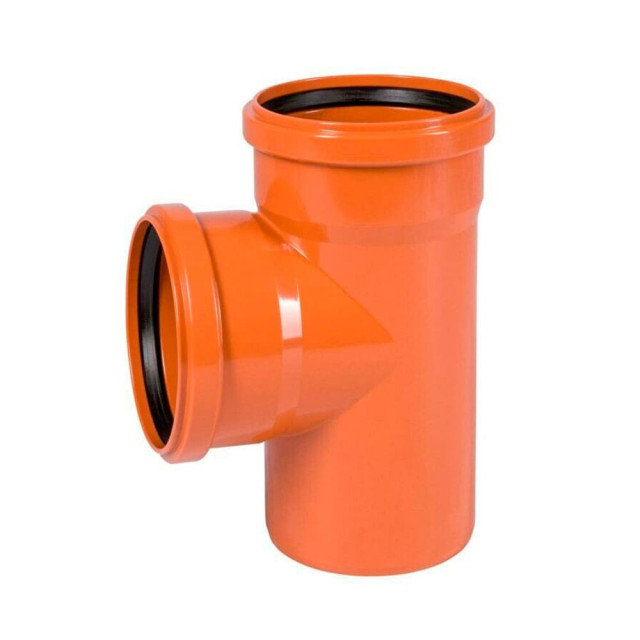 Тройник для наружной канализации Valfex 34160160 160*160 мм 87.5° рыжий