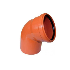 Отвод для наружной канализации Valfex 30101160 160 мм 90° рыжий