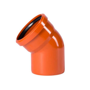 Отвод для наружной канализации Valfex 30102160 160 мм 45° рыжий
