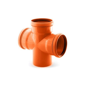 Крестовина для наружной канализации РосТурПласт 14602 110*110*110 мм 87°