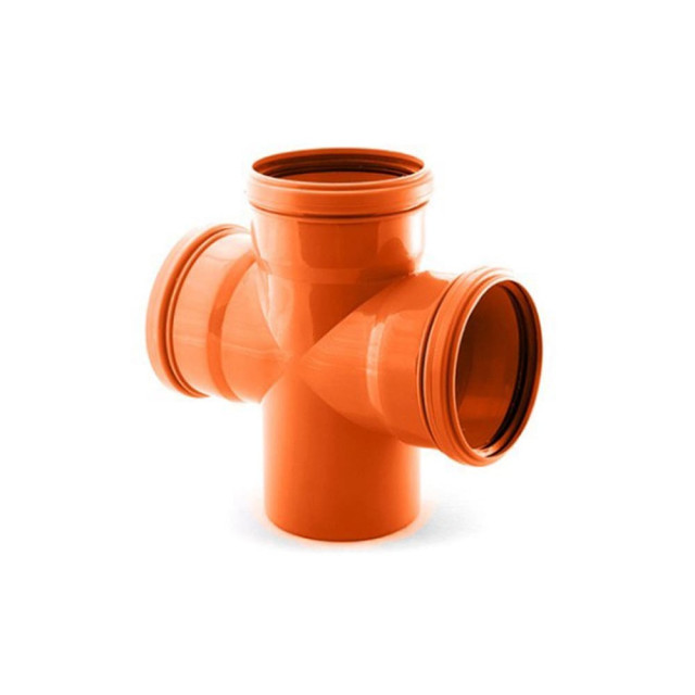 Крестовина для наружной канализации РосТурПласт 14602 110*110*110 мм 87°