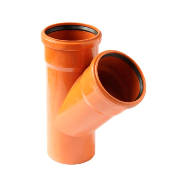 Тройник для наружной канализации Valfex 33160160 160*160 мм 45° рыжий