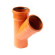 Тройник для наружной канализации Valfex 33160160 160*160 мм 45° рыжий