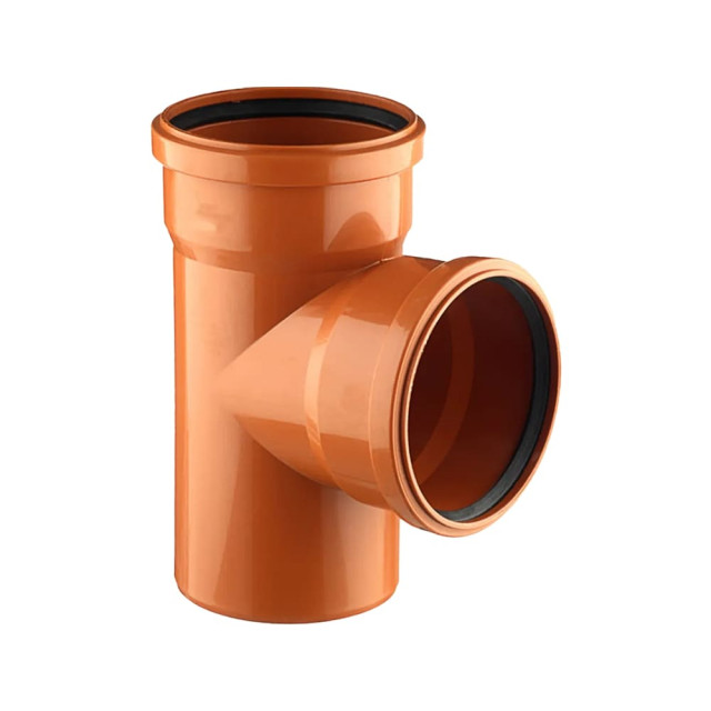 Тройник для наружной канализации Valfex 33160160 160*110 мм 87.5° рыжий