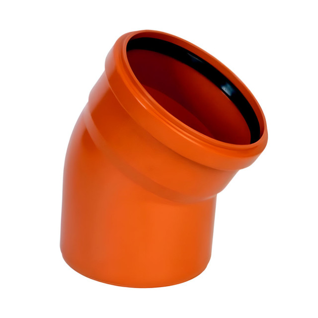 Отвод для наружной канализации Valfex 30105110 110 мм 30° рыжий