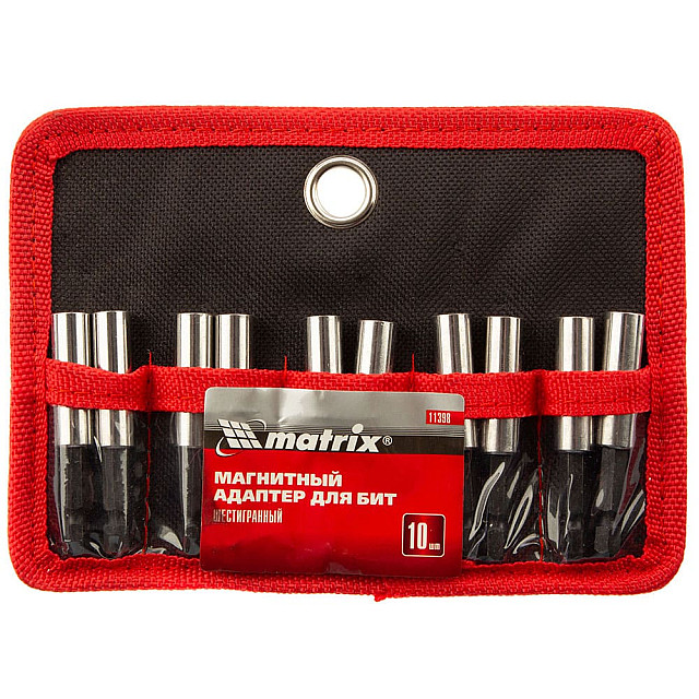 Адаптер для бит Matrix 11398 магнитный шестигранный 10 шт
