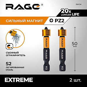 Биты RAGE by VIRA 554134 S2 магнитные с ограничителем PZ2*50 мм 2 шт