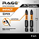 Биты RAGE by VIRA 554126 S2 торсионные PZ2*50 мм 2 шт