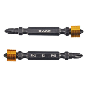 Биты RAGE by VIRA 554233 S2 магнитные двусторонние с ограничителем PH2*65 мм 2 шт