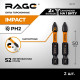 Биты RAGE by VIRA 554125 S2 торсионные PH2*50 мм 2 шт