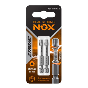 Бита Nox Strong torsion E Torx 40 50 мм 2 шт