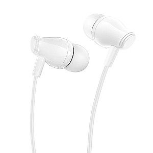 Наушники Borofone BM61 46061 внутриканальные с микрофоном белый 1.2 м