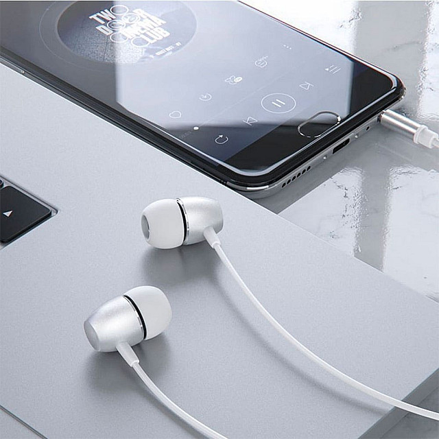 Наушники Borofone BM57 39230 внутриканальные с микрофоном 1.2 м серебро