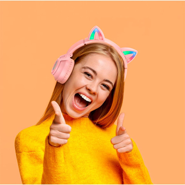 Наушники Borofone BT BO18 CAT 84963 розовые