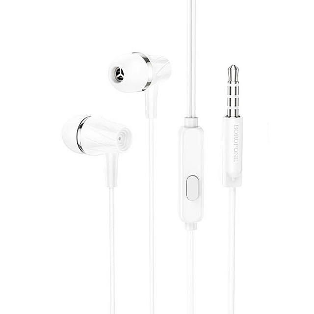Наушники Borofone BM69 84369 внутриканальные c микрофоном белый