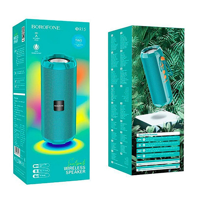 Колонка-Bluetooth Borofone BR15 49918 бирюзовый
