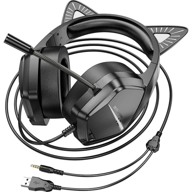 Наушники Borofone BT BO106 O5357 полноразмерные с микрофоном розовый