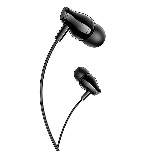 Наушники Borofone BM61 46054 внутриканальные c микрофоном черный 1.2 м