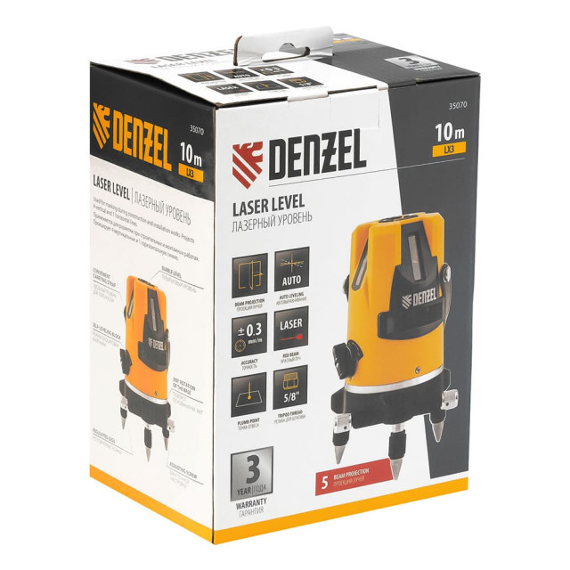 Уровень лазерный Denzel LX3 35070