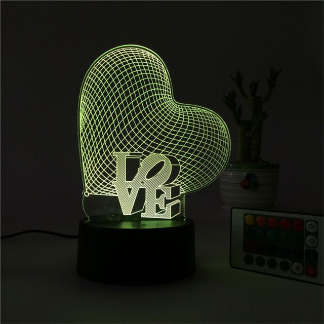 Ночник Camelion NL-400 Сердце LED 3Вт RGB USB 3 АА (в комплект не входят)