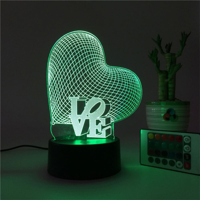 Ночник Camelion NL-400 Сердце LED 3Вт RGB USB 3 АА (в комплект не входят)