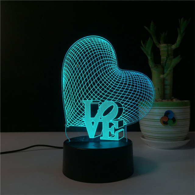 Ночник Camelion NL-400 Сердце LED 3Вт RGB USB 3 АА (в комплект не входят)