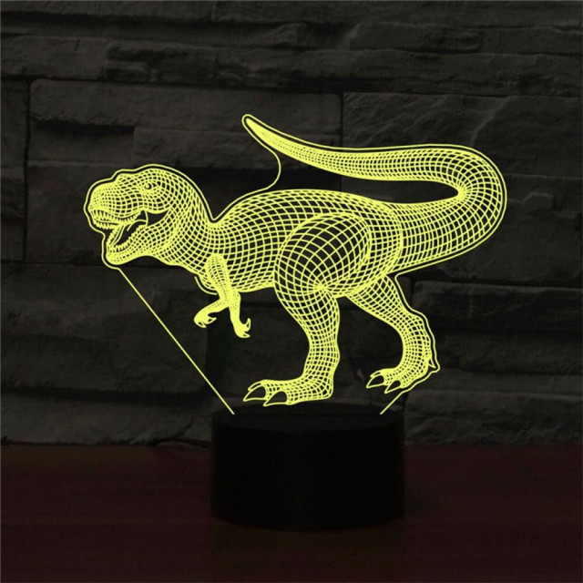 Ночник Camelion NL-405 Динозавр LED 3Вт RGB USB 3 АА (в комплект не входят)