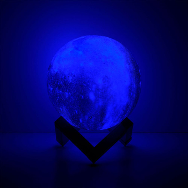 Светильник настольный Gauss NN003 3D Луна 1W RGB 5V Li-ion 450mA 15 см c пультом LED
