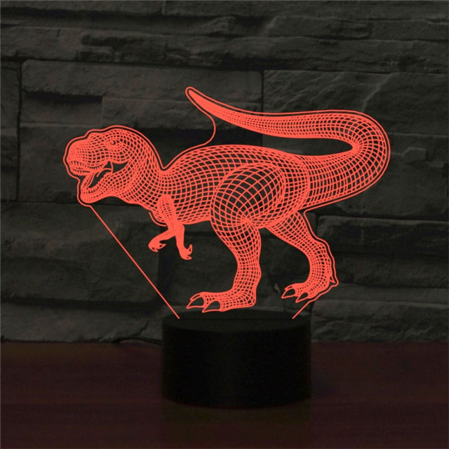 Ночник Camelion NL-405 Динозавр LED 3Вт RGB USB 3 АА (в комплект не входят)