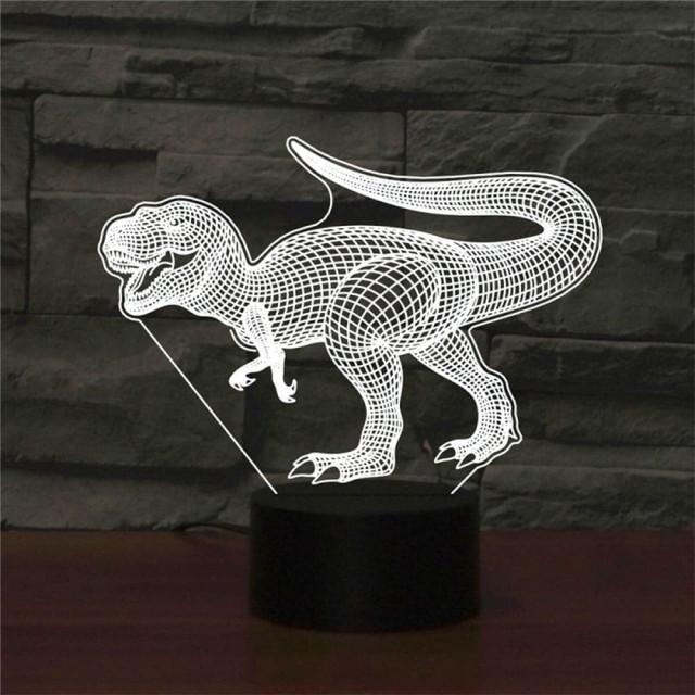 Ночник Camelion NL-405 Динозавр LED 3Вт RGB USB 3 АА (в комплект не входят)