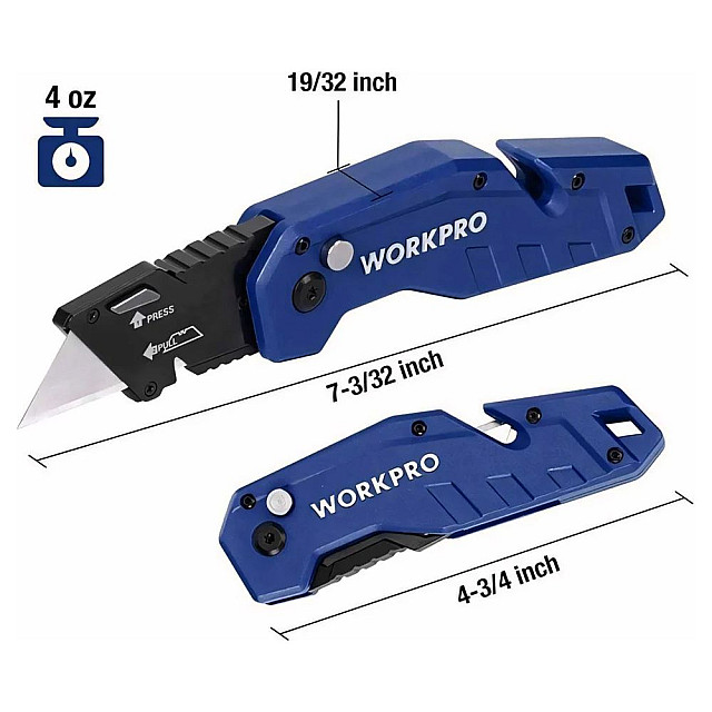 Нож строительный Workpro WP211008