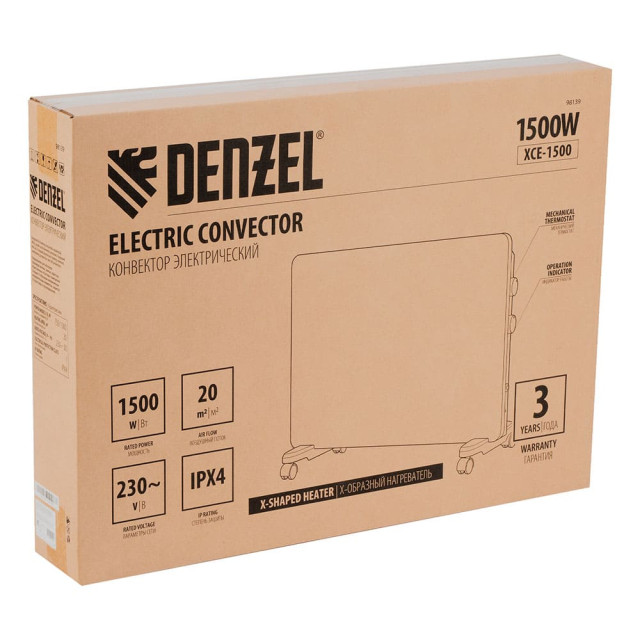 Конвектор электрический Denzel XCE-1500 98139