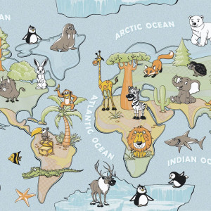 Обои BelVinil Континенты СБ8 81 1.06*10.05 м