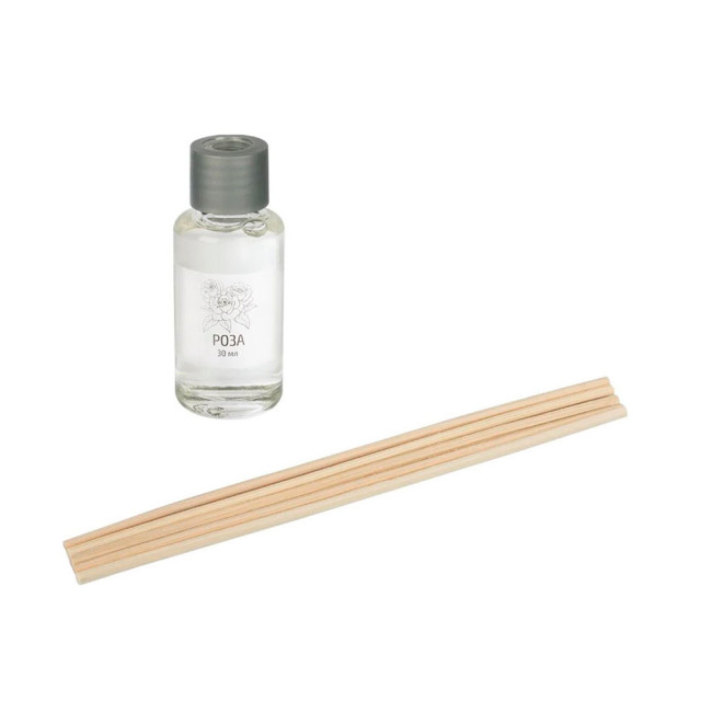 Диффузор для дома Волшебная страна 107506 с палочками аромат Роза 30 мл