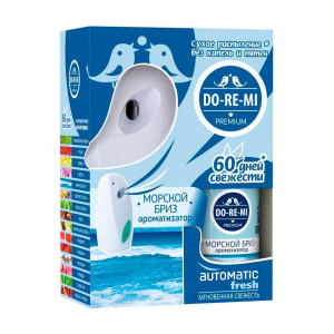 Комплект освежитель воздуха Do-Re-Mi Морской бриз 250 мл + автоматический диспенсер