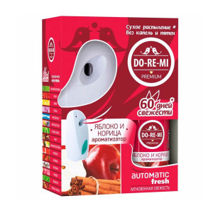 Комплект освежитель воздуха Do-Re-Mi Яблоко и корица 250 мл + автоматический диспенсер