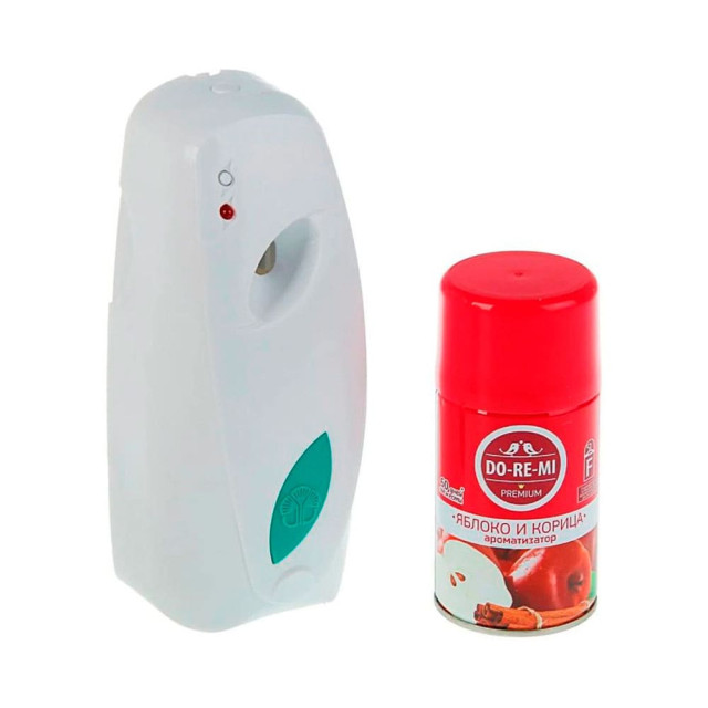 Комплект освежитель воздуха Do-Re-Mi Яблоко и корица 250 мл + автоматический диспенсер
