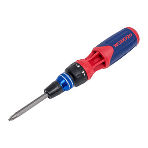 Отвертка Workpro WP221063 12-в-1 с трещоткой