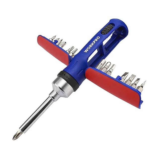 Отвертка Workpro WP221061 с битами 14 шт