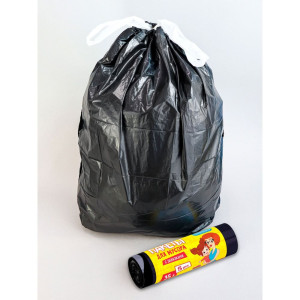 Пакеты для мусора Avikomp Стандарт 3381 с завязками черные 35 л 15 шт